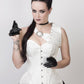 Aike Gothic White Brocade Corset with Bolero
