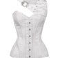 Aike Gothic White Brocade Corset with Bolero