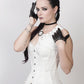 Aike Gothic White Brocade Corset with Bolero