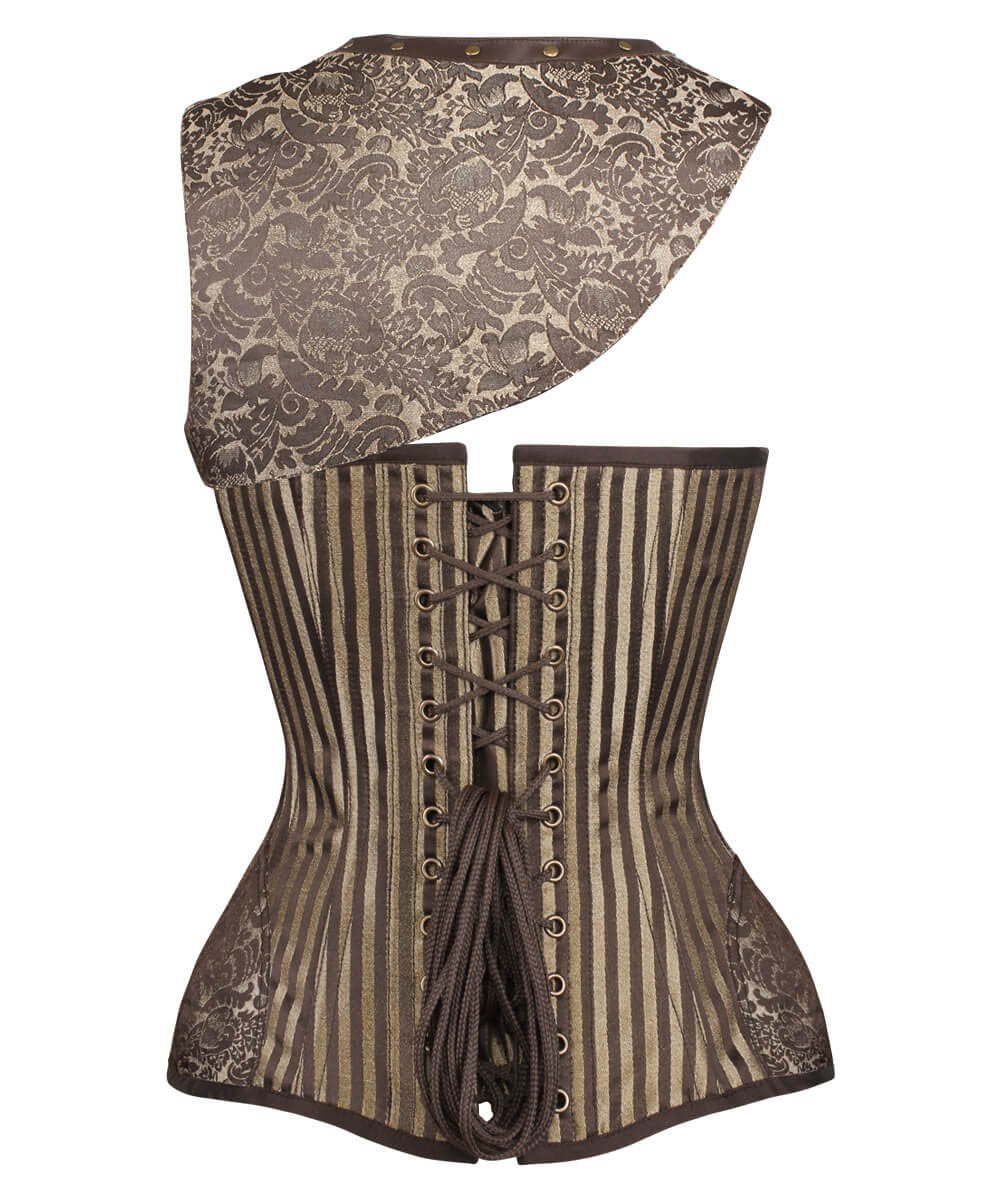 Roderic Gold Brocade Steampunk Corset with Bolero