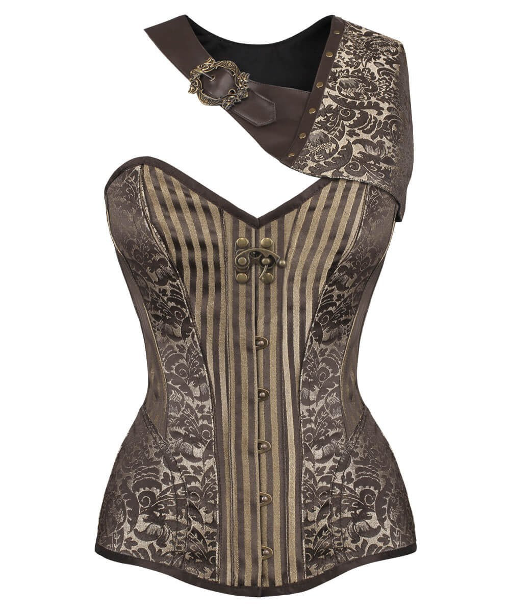 Roderic Gold Brocade Steampunk Corset with Bolero