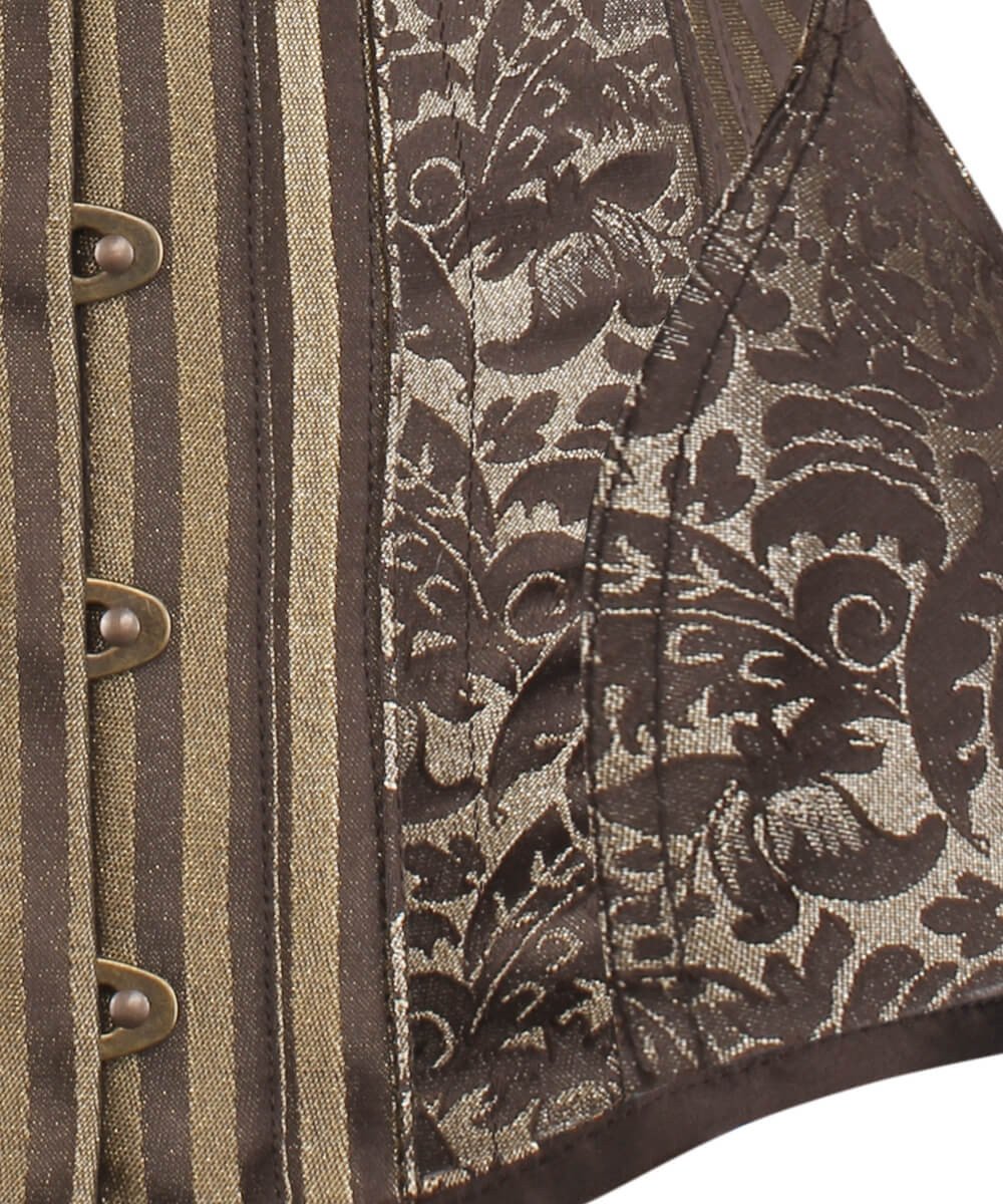 Roderic Gold Brocade Steampunk Corset with Bolero