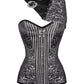 Lavrenti Silver Brocade Steampunk Corset with Bolero