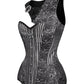 Lavrenti Silver Brocade Steampunk Corset with Bolero