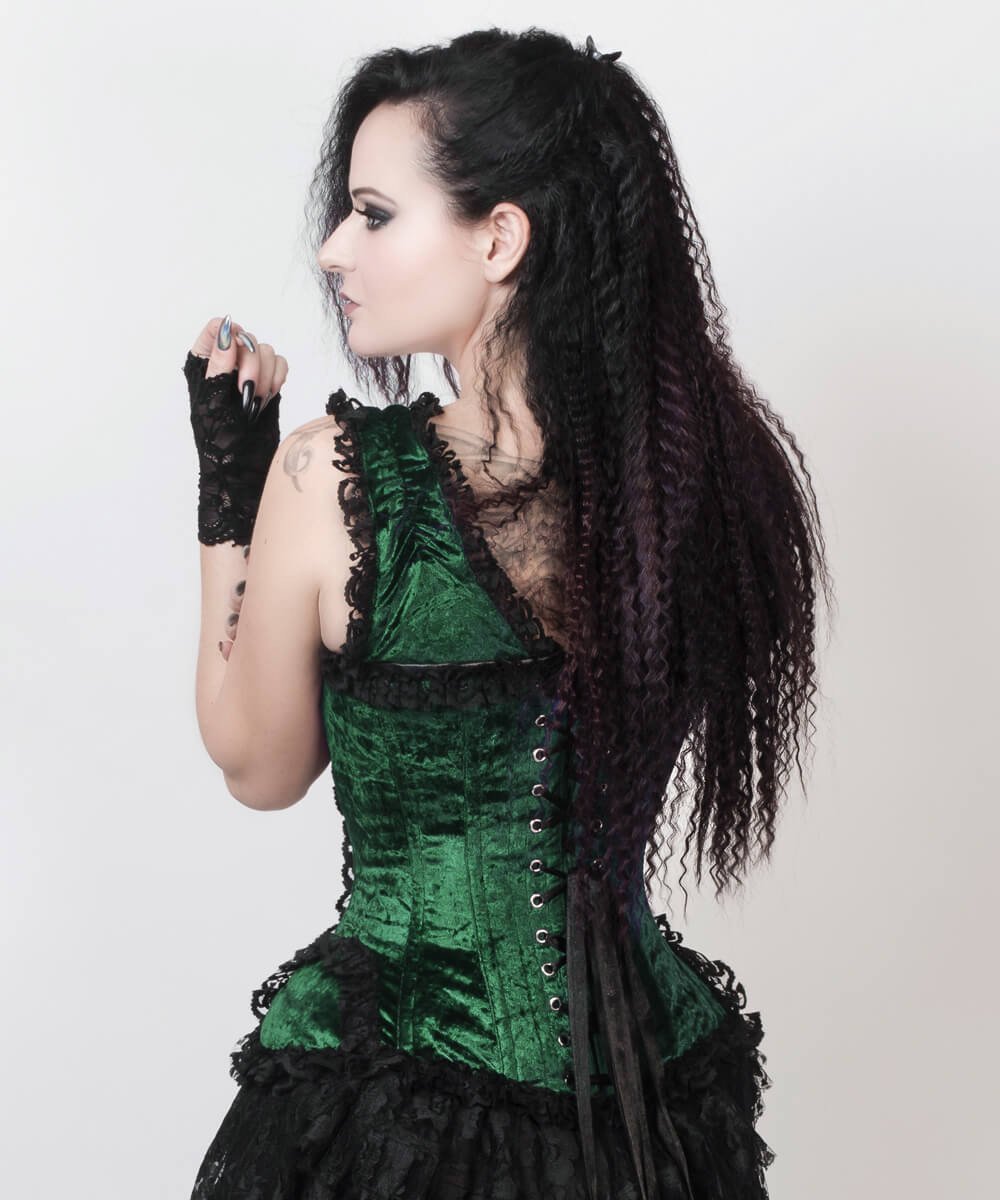 Ceren Green Victorian Inspired Corset