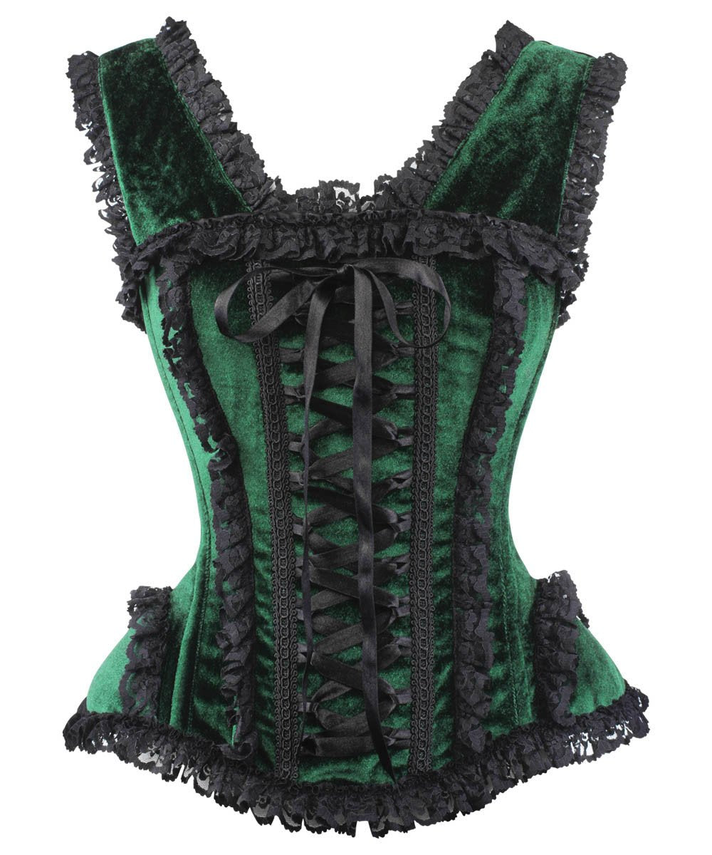 Ceren Green Victorian Inspired Corset