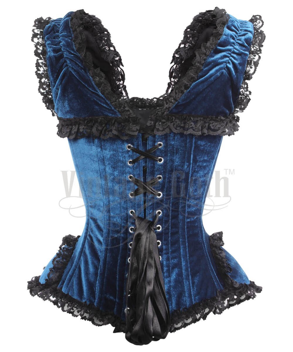 Fulton Turquoise Victorian Inspired Corset