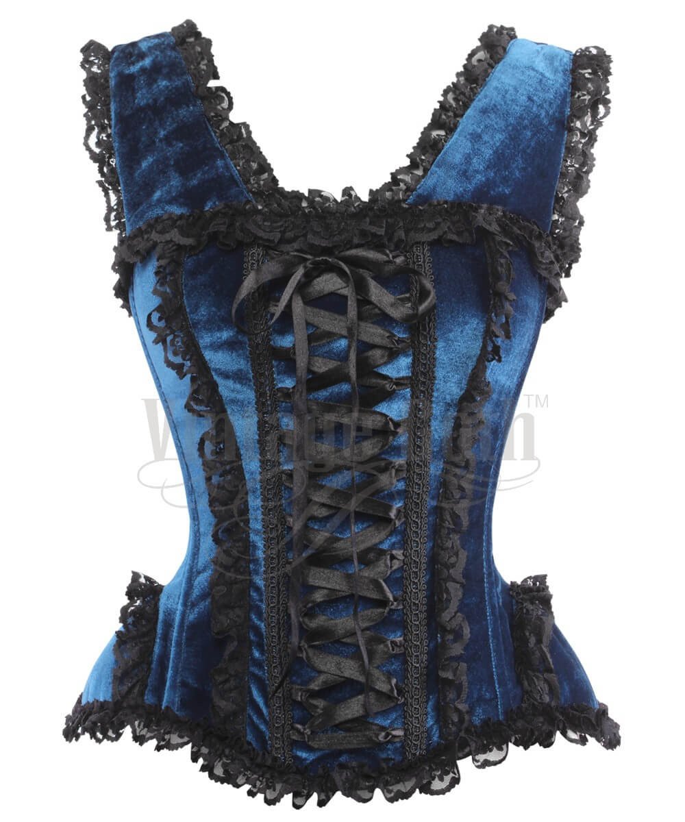 Fulton Turquoise Victorian Inspired Corset