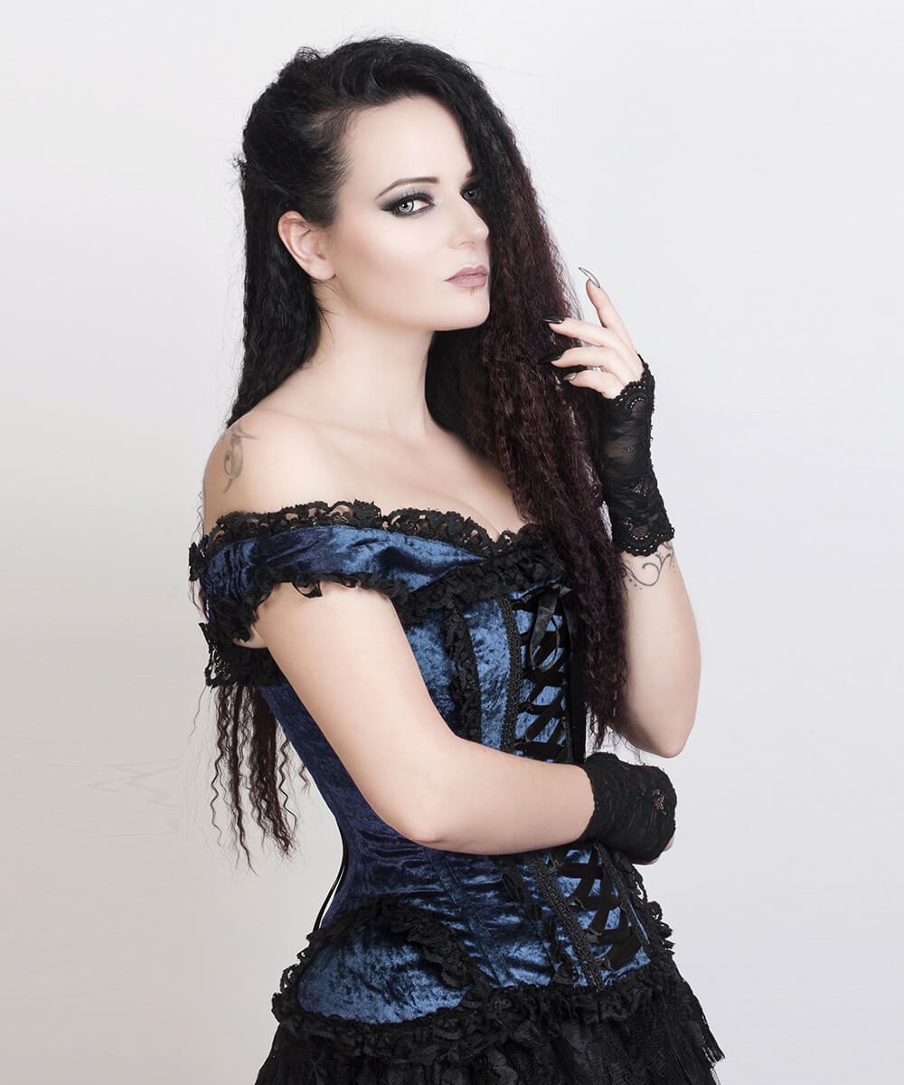 Fulton Turquoise Victorian Inspired Corset