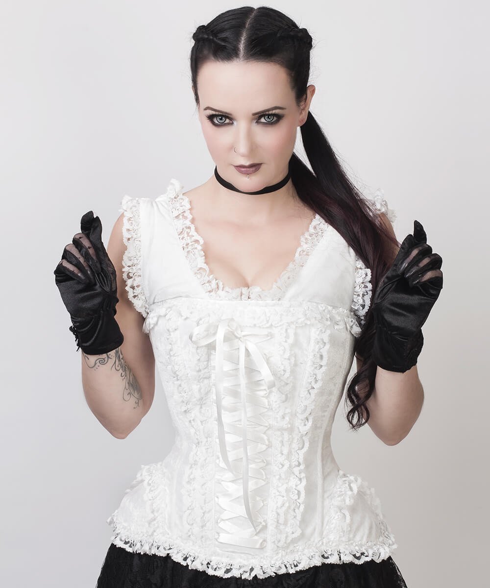 Aeson Victorian Inspired White Corset