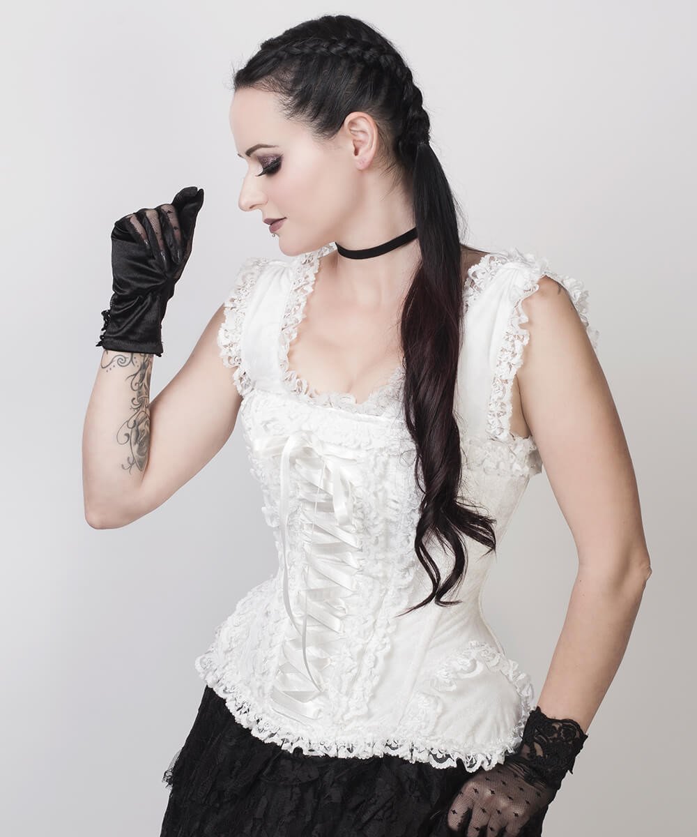 Aeson Victorian Inspired White Corset