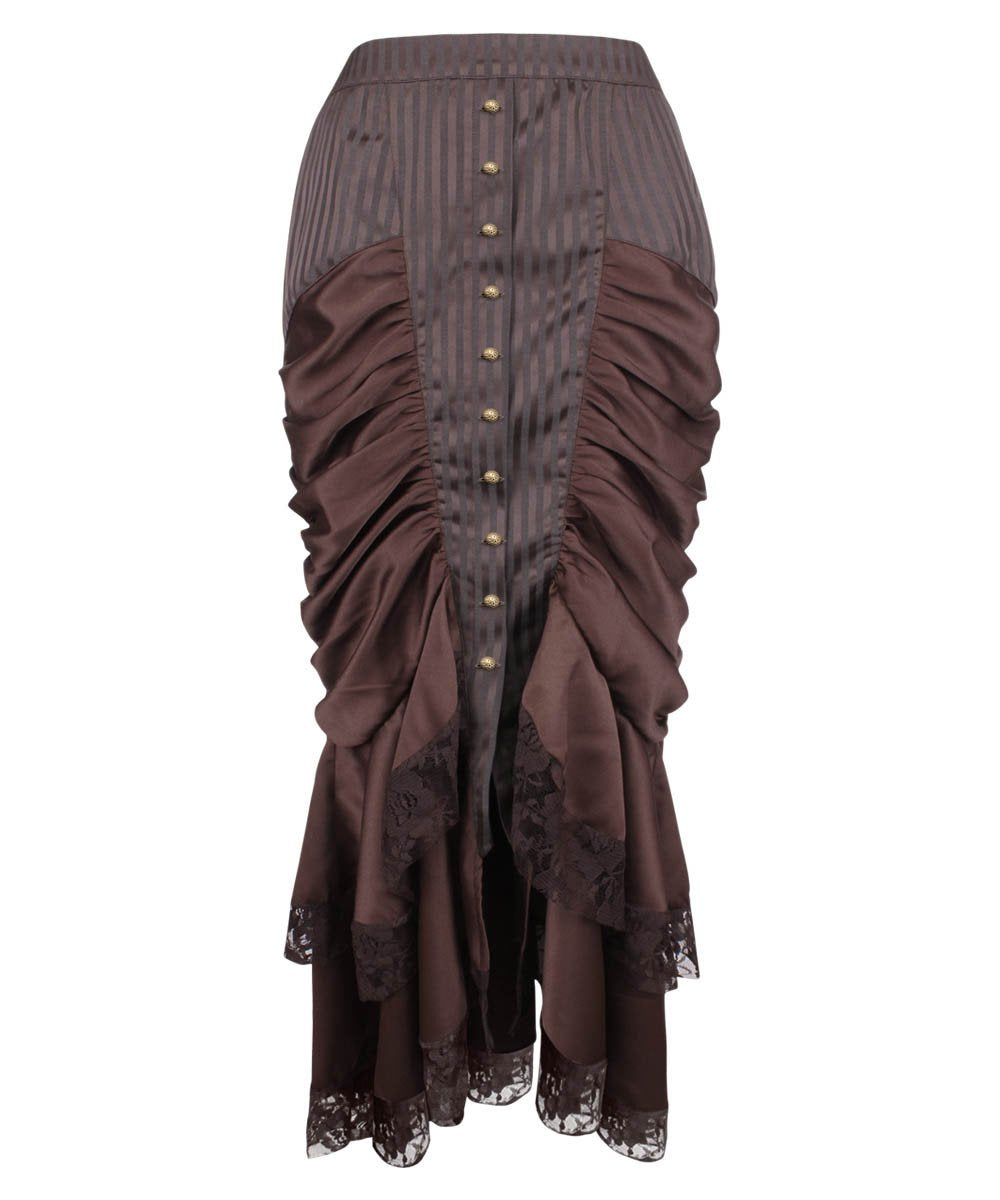 Reijo Brown Victorian Steampunk Skirt
