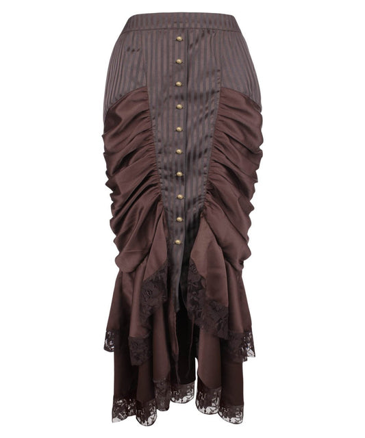 Reijo Brown Victorian Steampunk Skirt