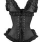 Cadfael Black Brocade Victorian Inspired Corset