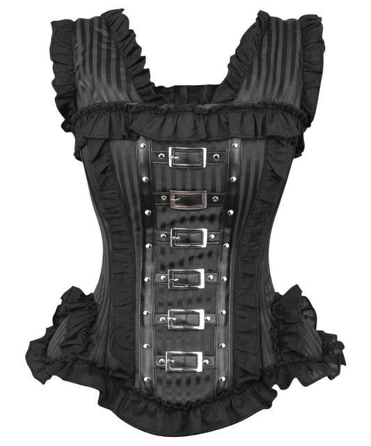Cadfael Black Brocade Victorian Inspired Corset
