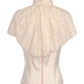 Raakel Victorian High Neck Collar Top with Lace