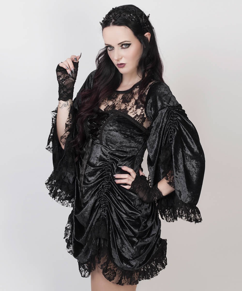 Roselle Black Gothic Dual Top & Dress