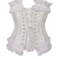 Cadmus White Underbust Corset with Lace Frill