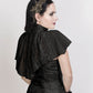 Faddei Black Victorian High Neck Collar Top with Lace