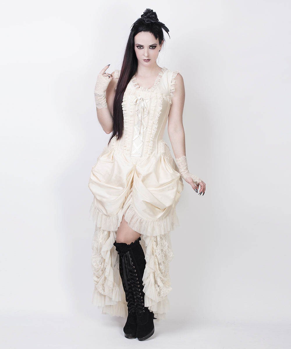 Aindrea Ivory Victorian Inspired Dress