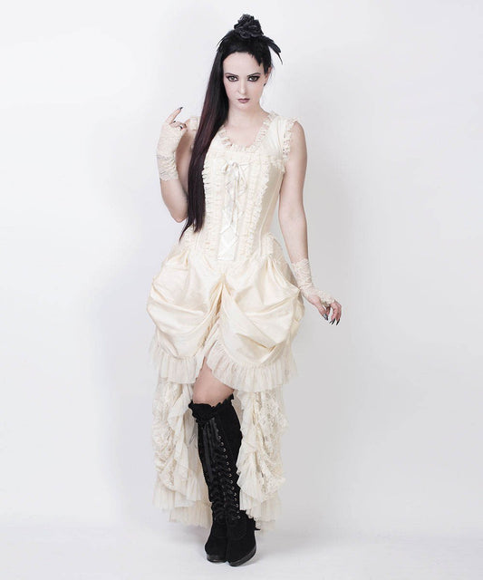 Aindrea Ivory Victorian Inspired Dress