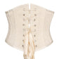 Afon Underbust Ivory Corset with Lace Overlay