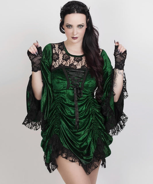 Ahoth Green Gothic Dual Top & Dress