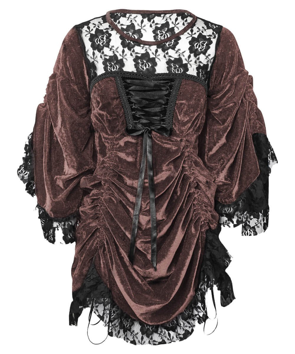 Cecilio Brown Steampunk Dual Top & Dress