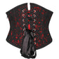 Cenhelm Underbust Red Corset with Lace Overlay