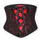 Cenhelm Underbust Red Corset with Lace Overlay