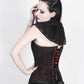 Agaue Red Overlay Corset with Victorian Lace Choker