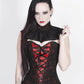 Agaue Red Overlay Corset with Victorian Lace Choker