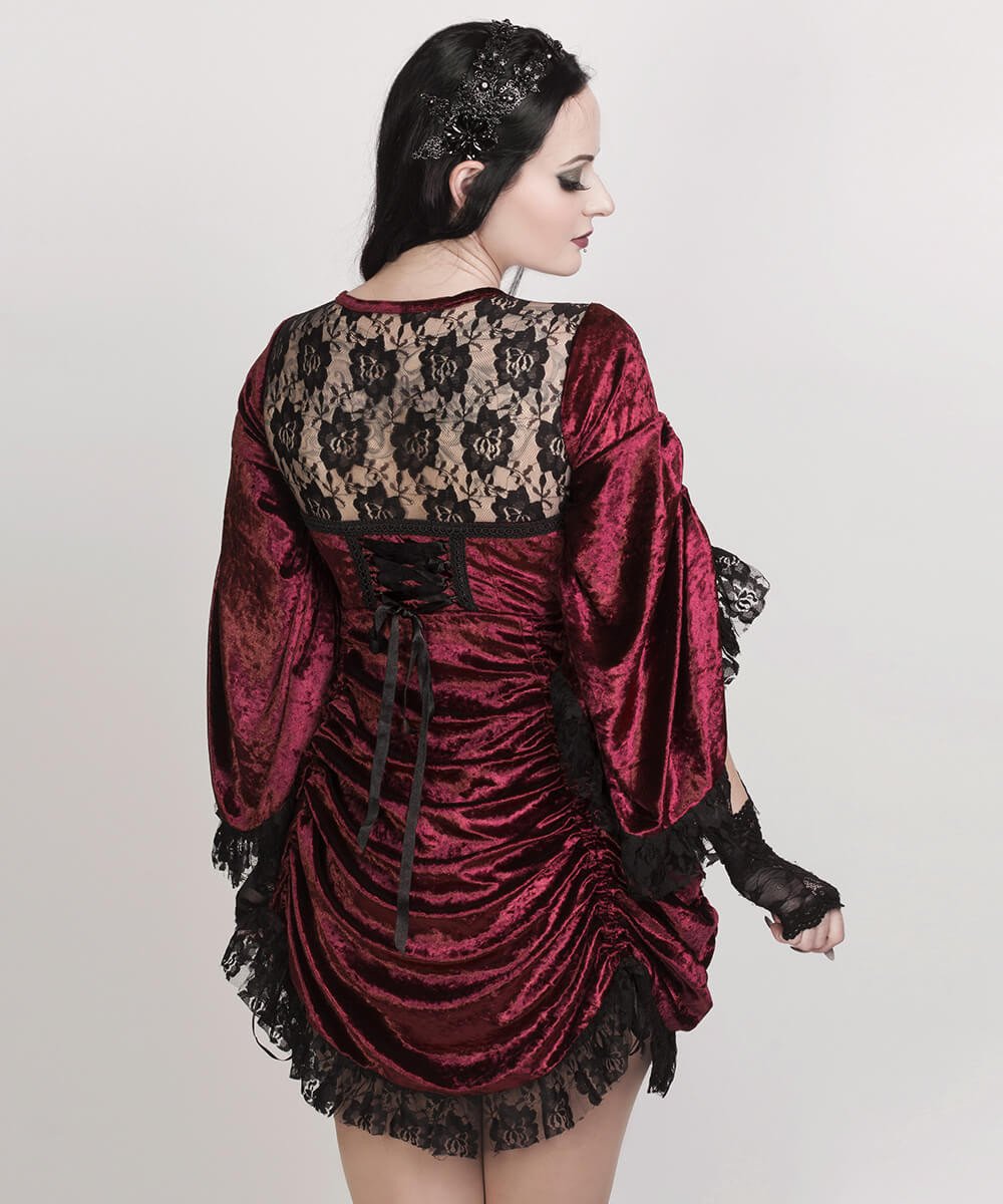 Florina Maroon Gothic Dual Top & Dress