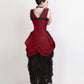 Cindra Burgundy Victorian Inspired Dress