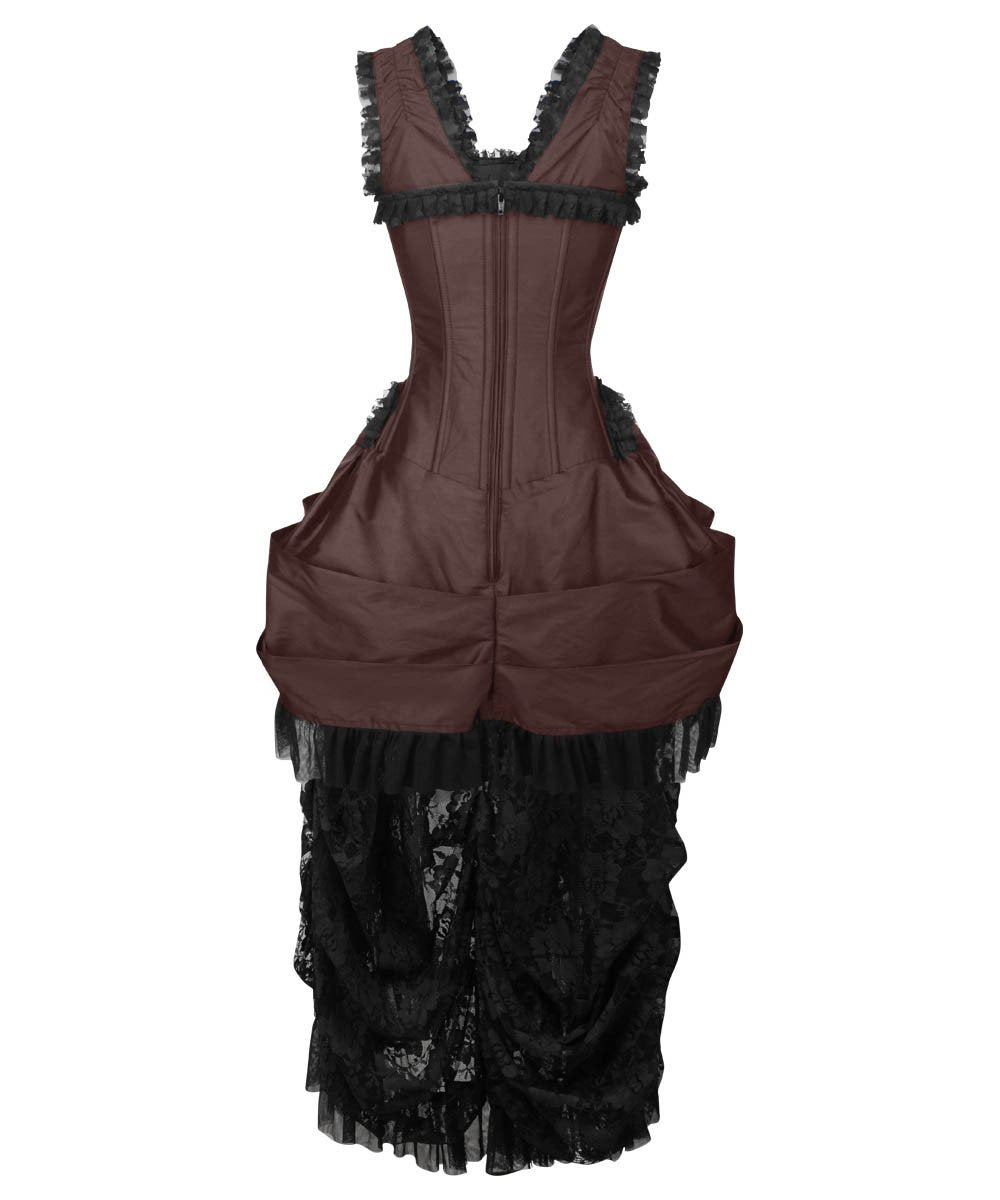 Farrell Brown Victorian Inspired Dress