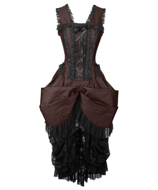 Farrell Brown Victorian Inspired Dress