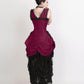 Leolin Magenta Victorian Inspired Dress