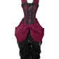 Leolin Magenta Victorian Inspired Dress