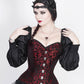 Lachtna Gothic Skull Busk Corset with Attached Sleeve