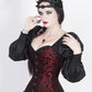 Lachtna Gothic Skull Busk Corset with Attached Sleeve