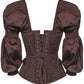 Raimondo Overbust Skull Busk Corset with Attached Sleeve