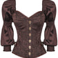 Raimondo Overbust Skull Busk Corset with Attached Sleeve
