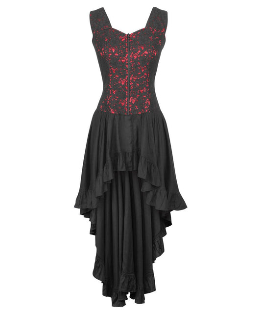 Akaki Gothic Lace Overlay Mullet Dress