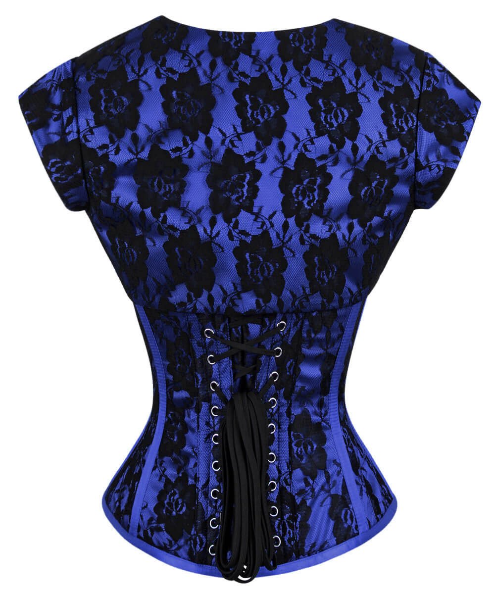 Florrie Blue Overbust Corset with Bolero Jacket