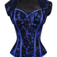Florrie Blue Overbust Corset with Bolero Jacket