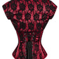 Layne Burgundy Overbust Corset with Bolero Jacket