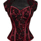 Layne Burgundy Overbust Corset with Bolero Jacket