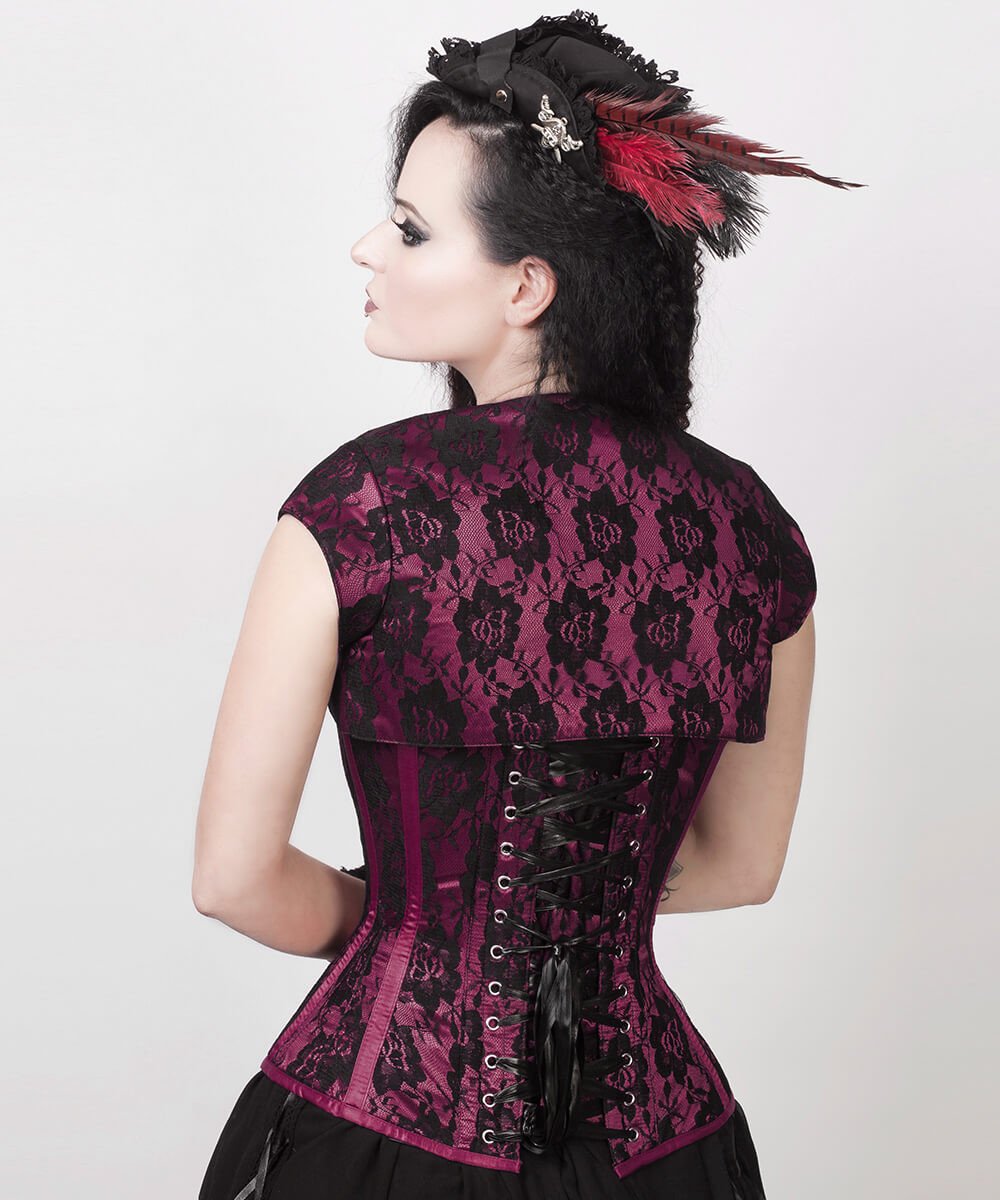 Rodica Magenta Overbust Corset with Bolero Jacket