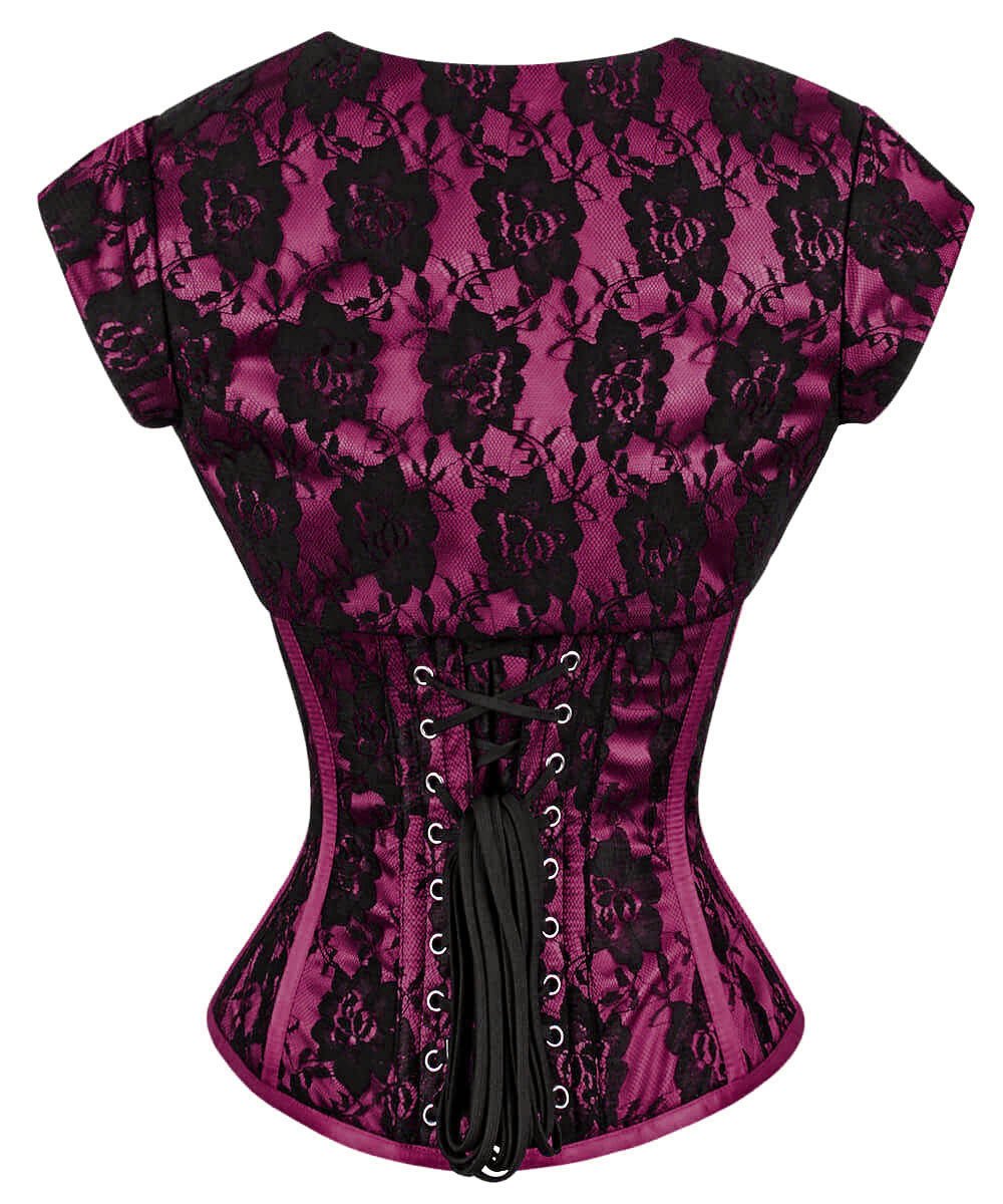 Rodica Magenta Overbust Corset with Bolero Jacket