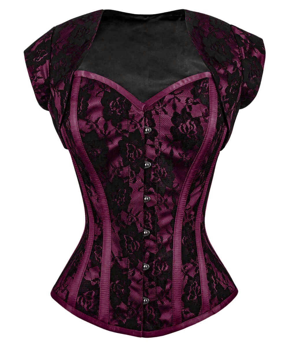 Rodica Magenta Overbust Corset with Bolero Jacket